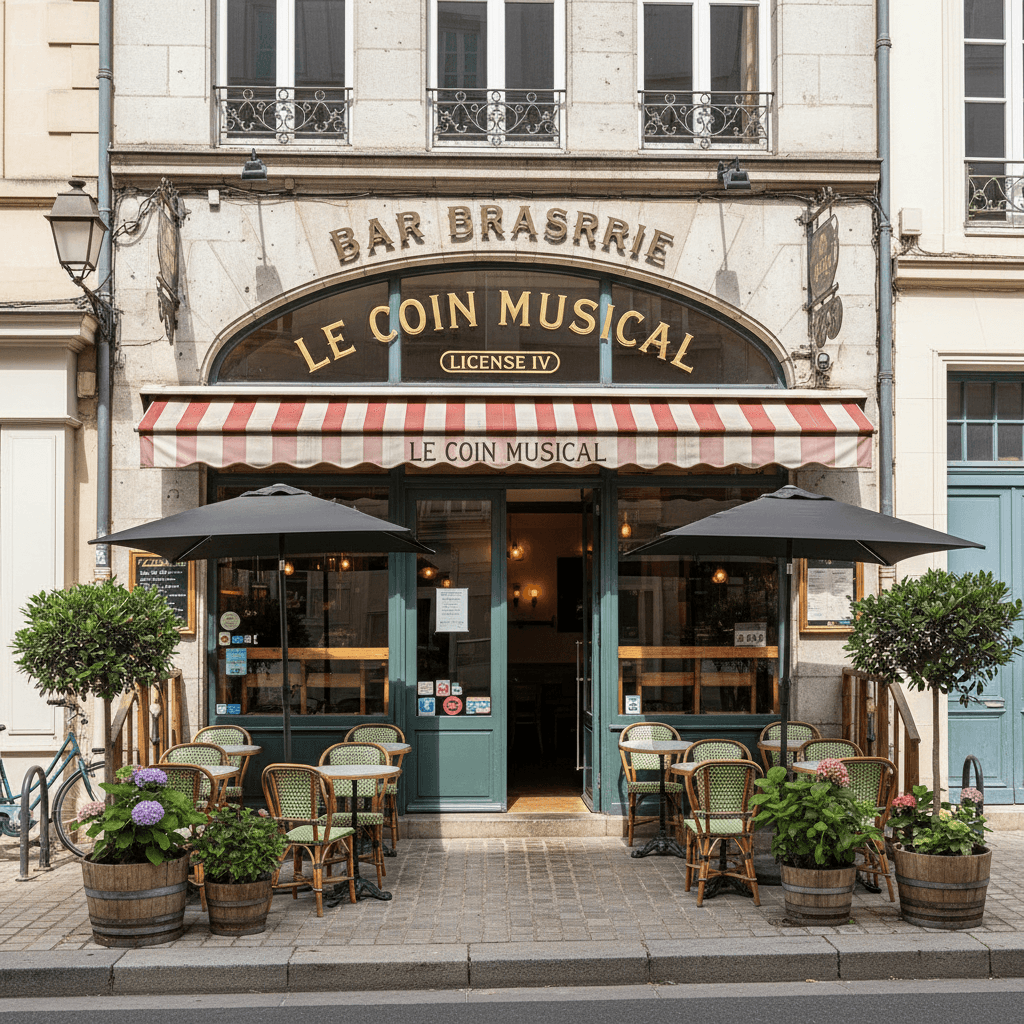 Bar-brasserie 54m² à Nantes : terrasse - licence IV