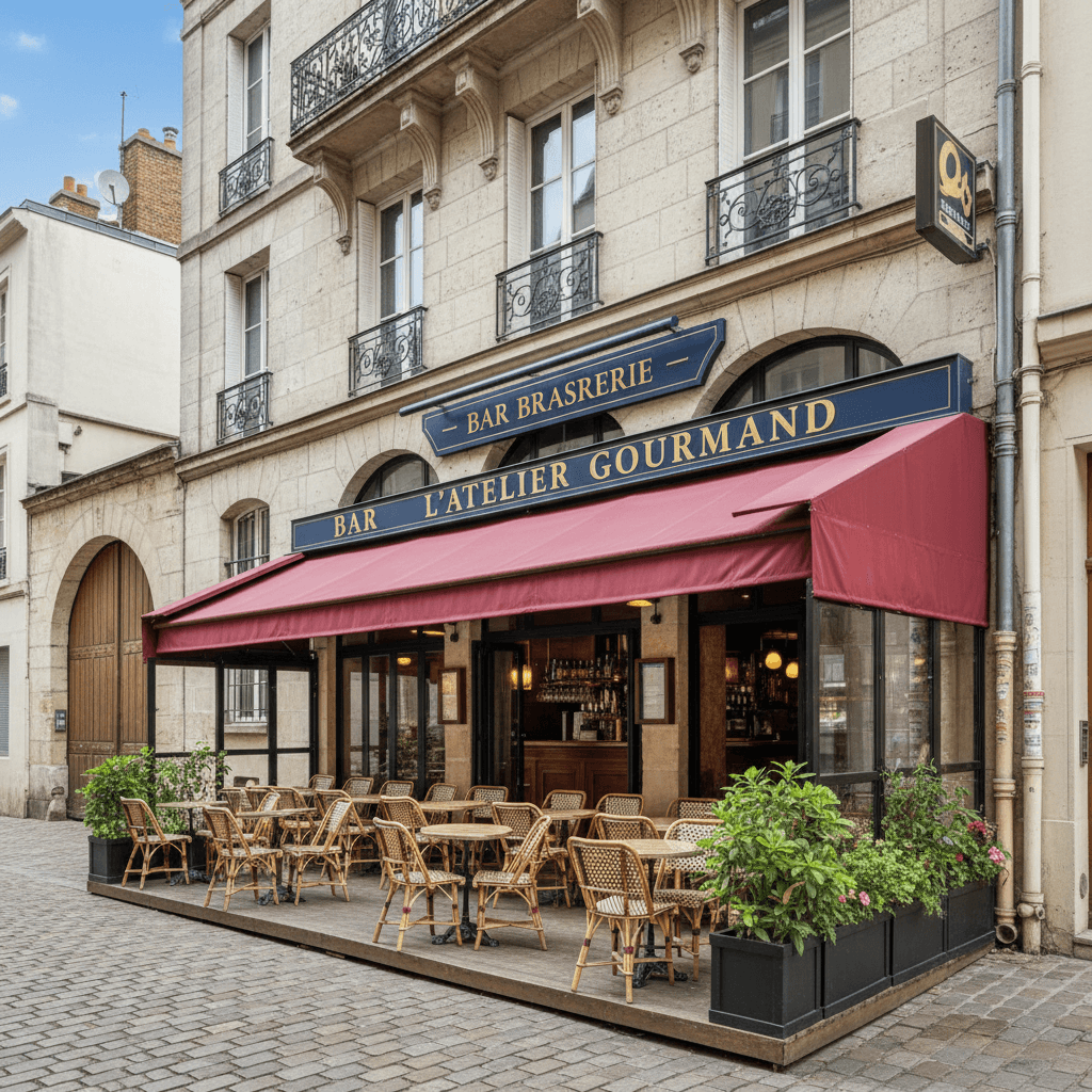 Bar-brasserie 177m² à Nantes : terrasse - licence IV