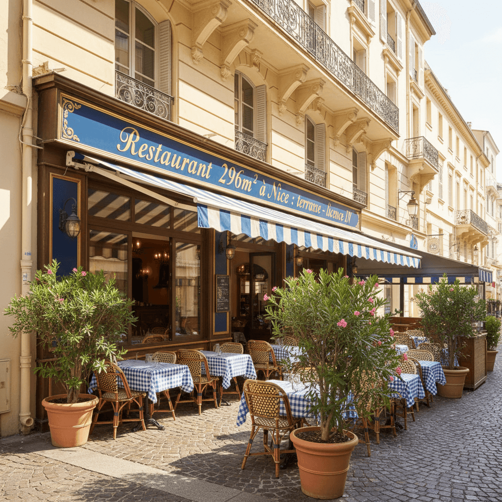 Restaurant 296m² à Nice : terrasse - licence IV