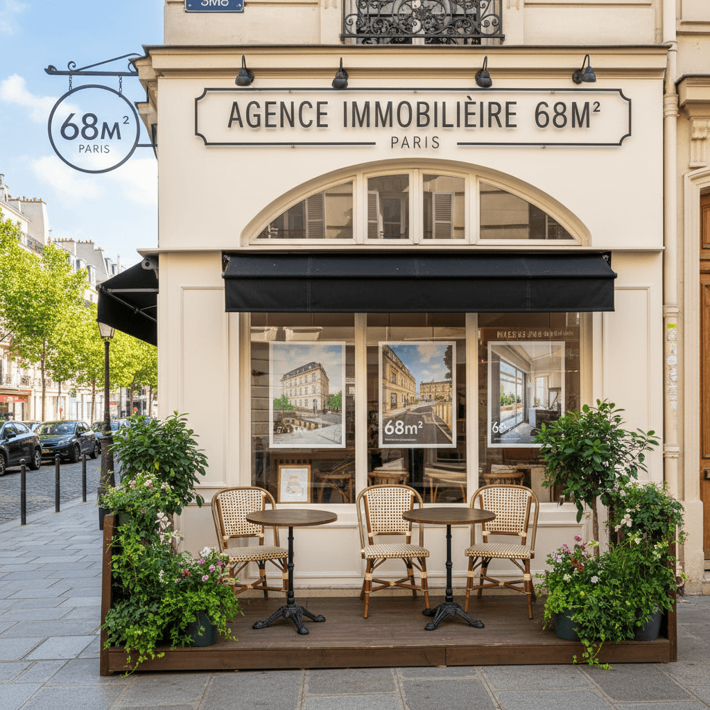 Agence immobiiere 68m² à Paris