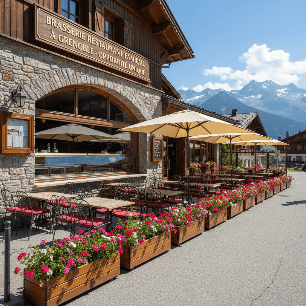 Bar-brasserie à Grenoble : terrasse - extraction