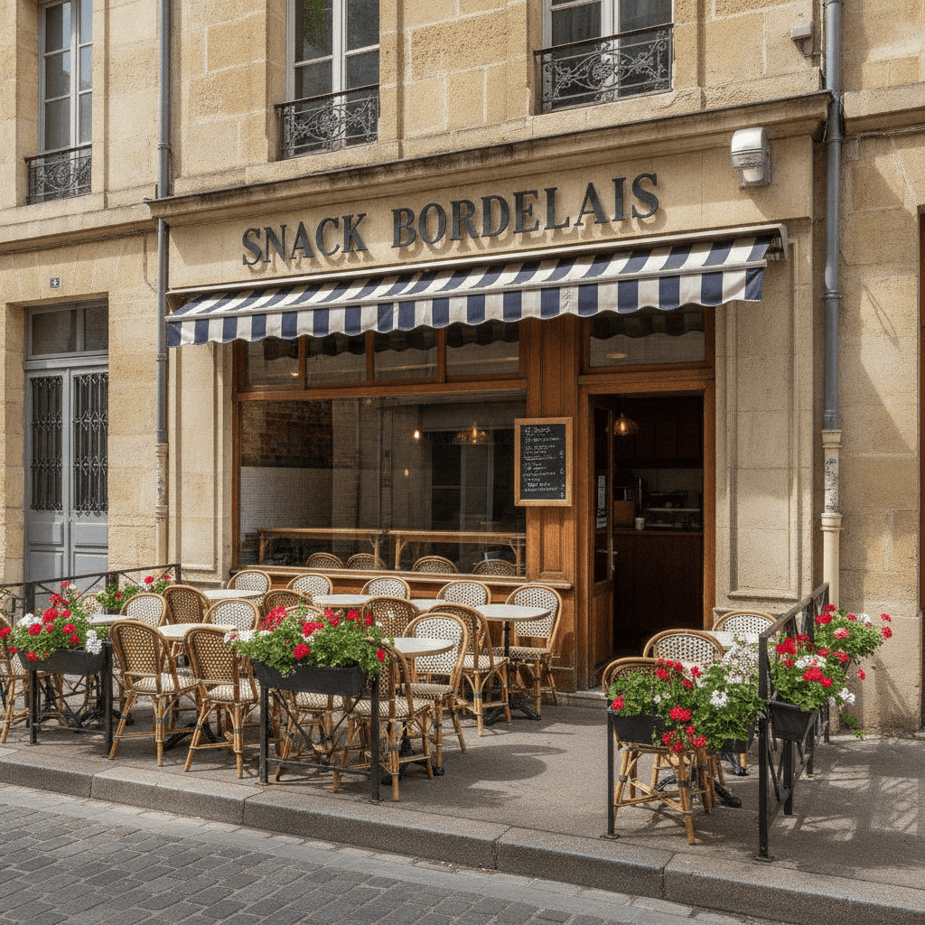 Snack 42m² à Bordeaux : terrasse - extraction