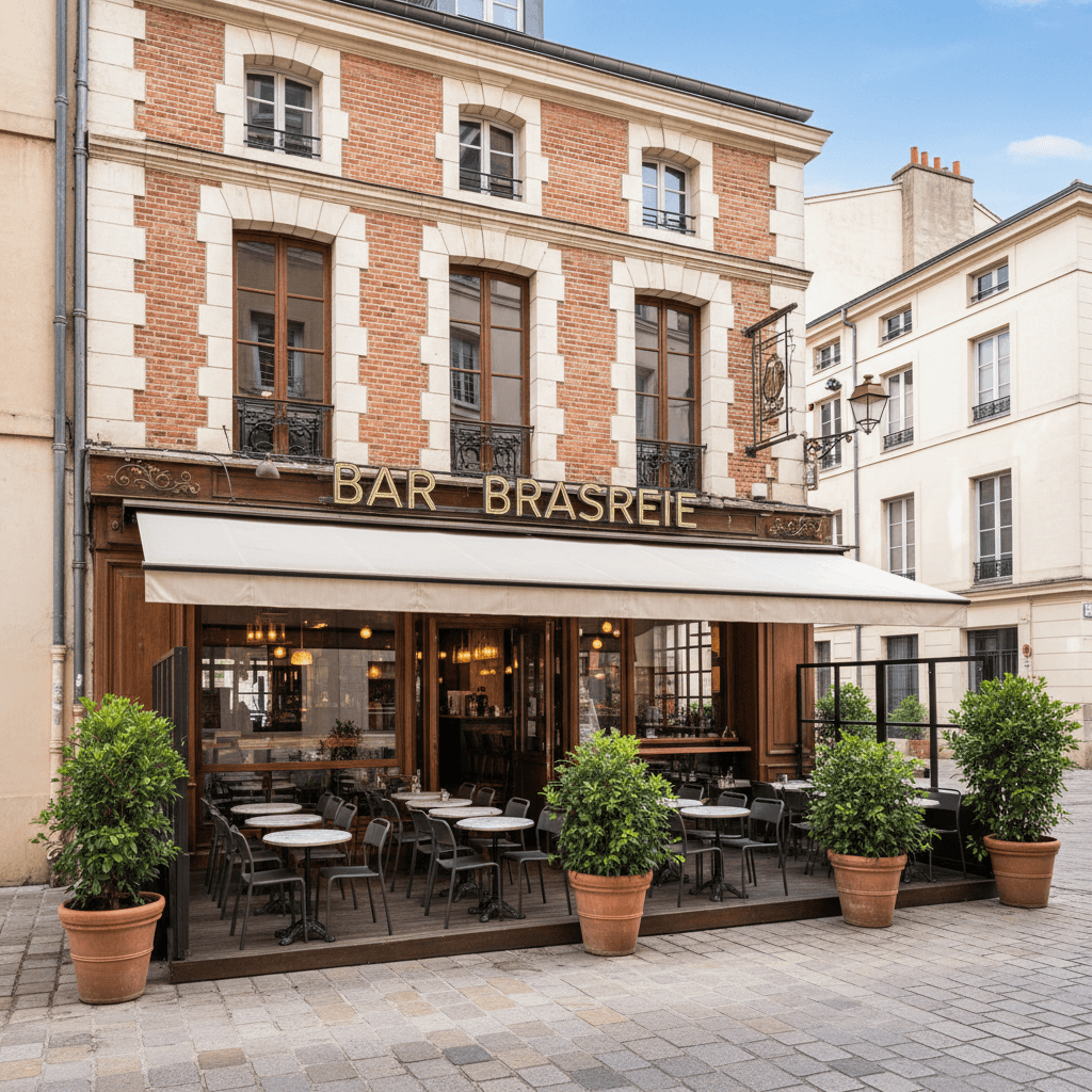 Bar-brasserie 200m² à Toulouse : terrasse - licence IV