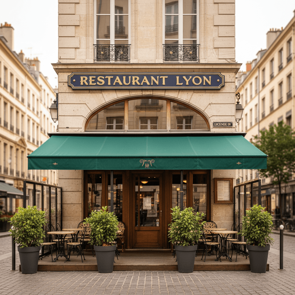Restaurant 250m² à Lyon : terrasse - licence IV