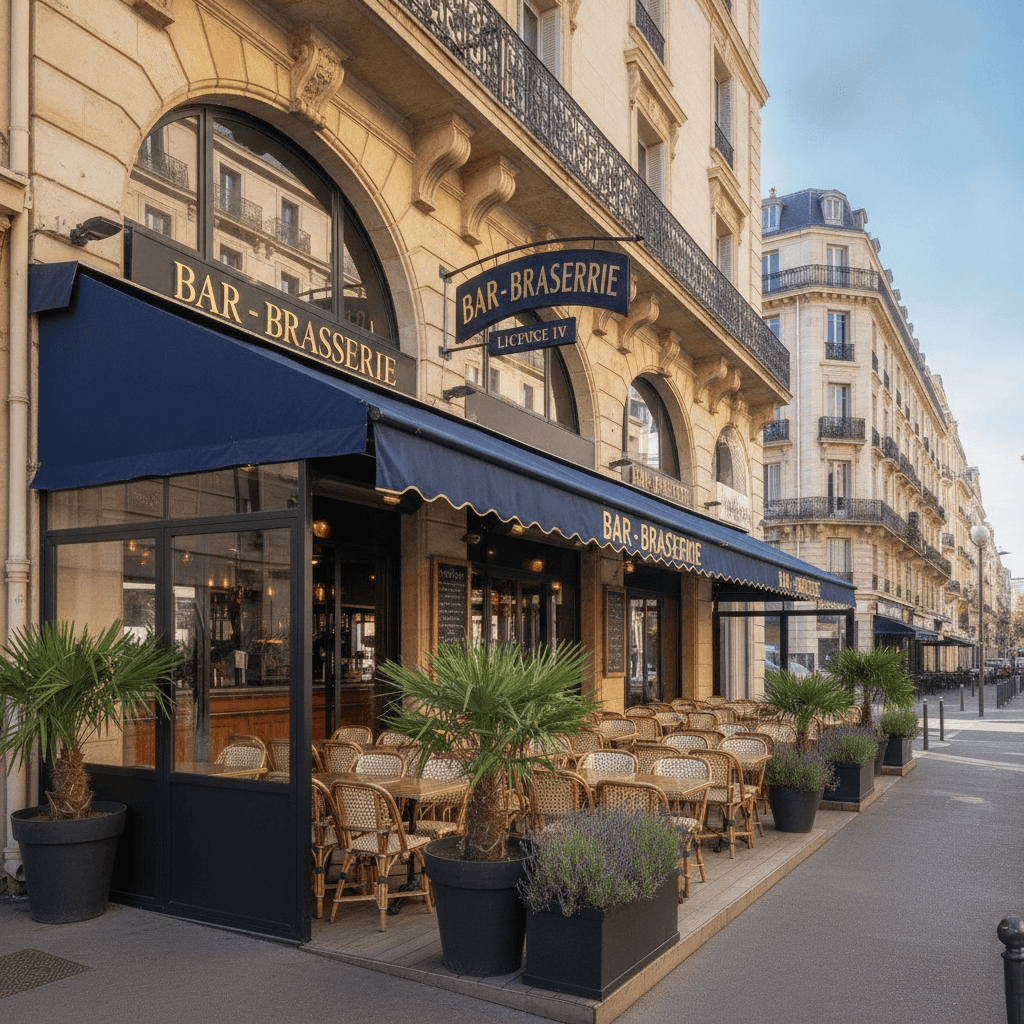 Bar-brasserie 243m² à Marseille : terrasse - licence IV