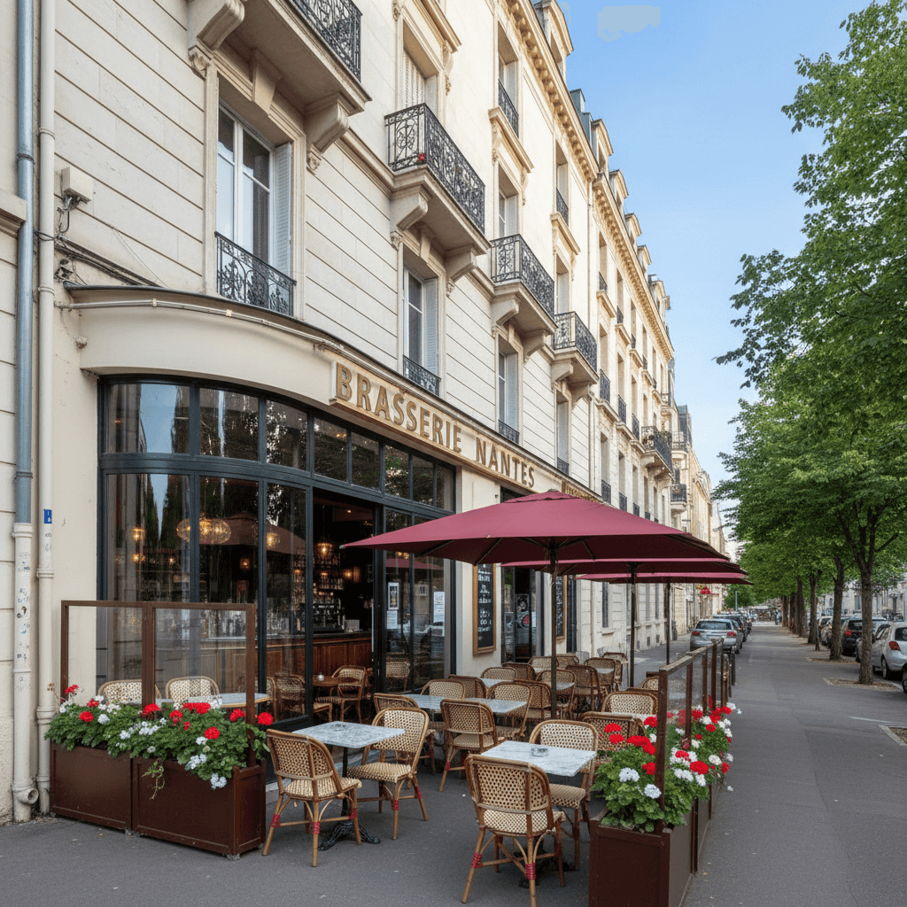 Bar-brasserie 632m² à Nantes : terrasse - licence IV