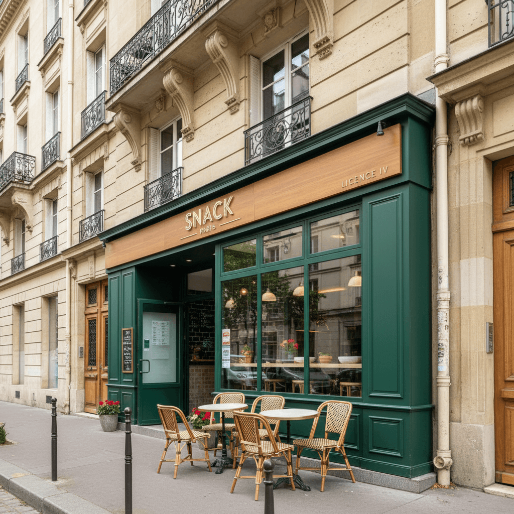 Snack 33m² à Paris : licence IV