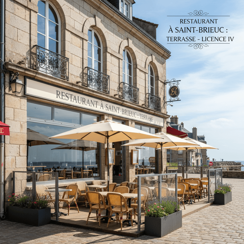 Restaurant à Saint-Brieuc : terrasse - licence IV