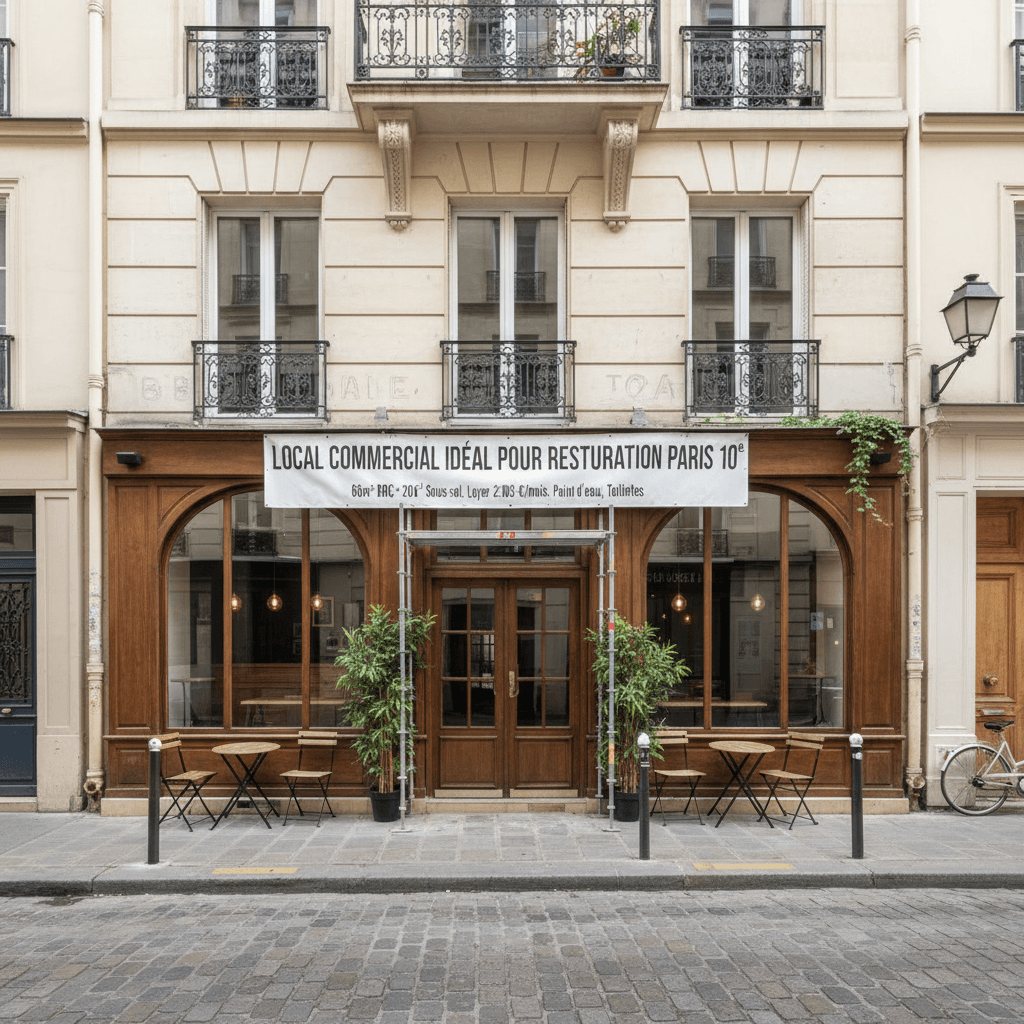 Local commercial idéal pour restauration à Paris 10ᵉ