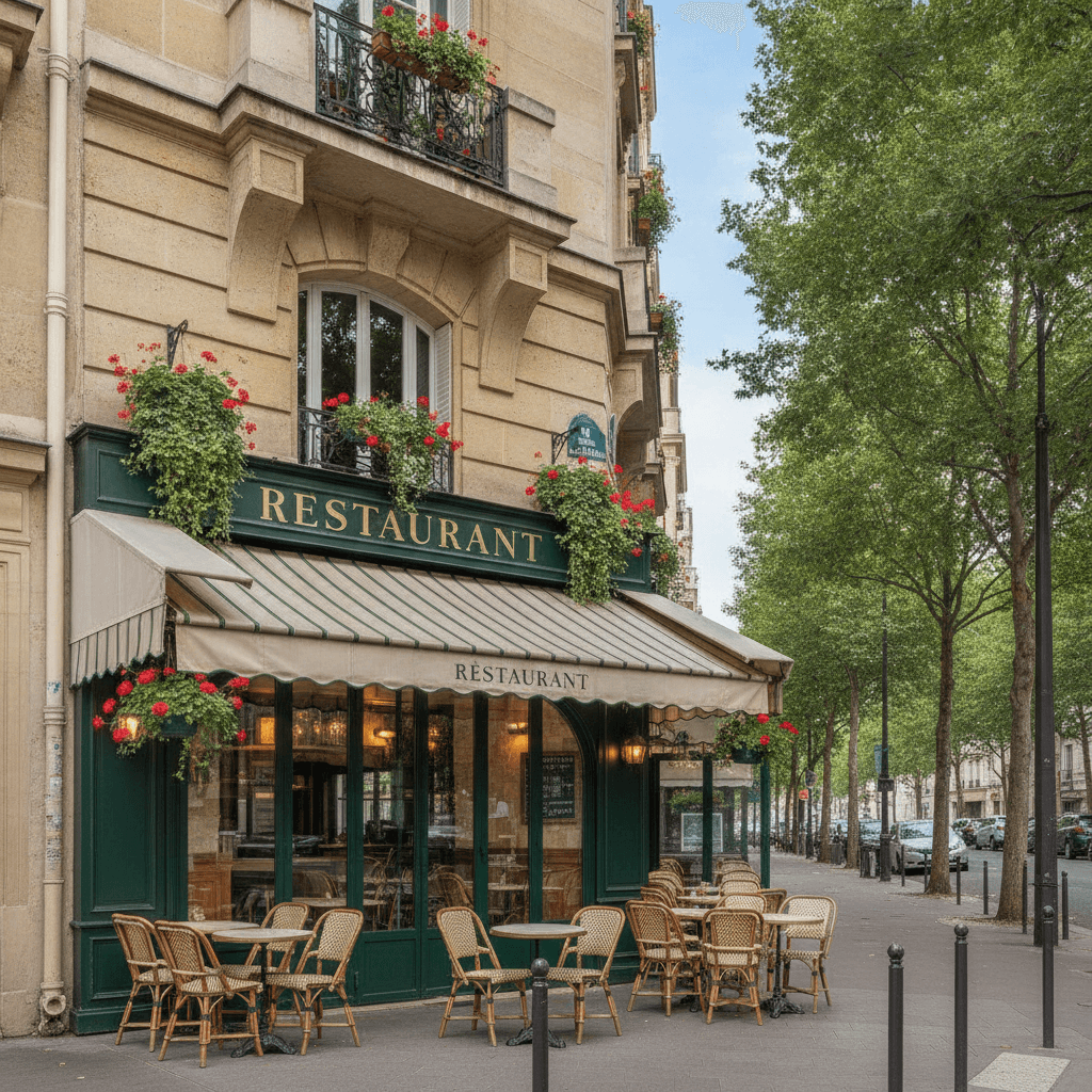 Restaurant 32 couverts à Paris : terrasse - licence IV