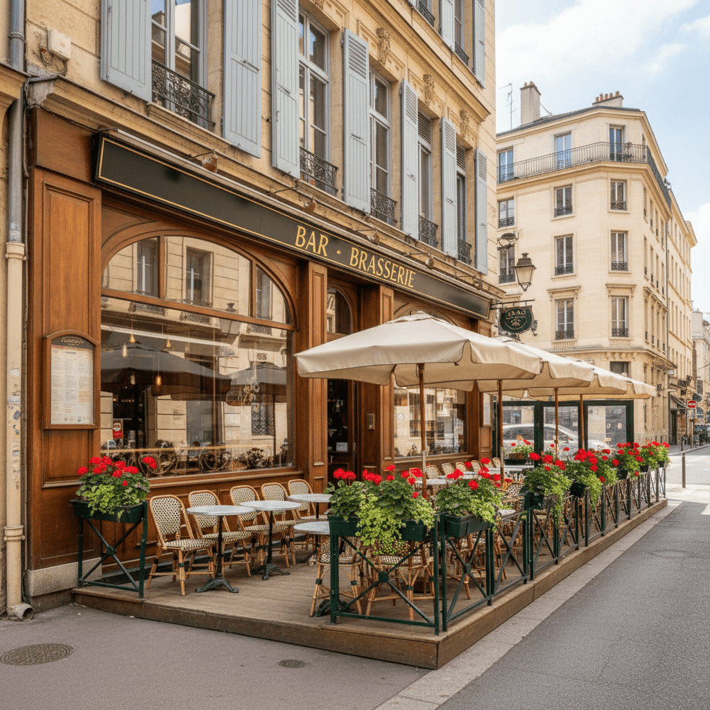 Bar-brasserie 80m² à Lyon : terrasse - licence IV