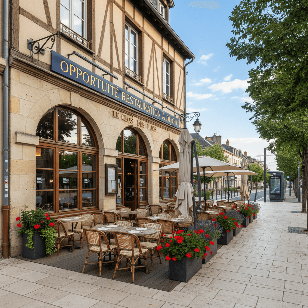 Restaurant 286m² à Dijon : terrasse - licence IV