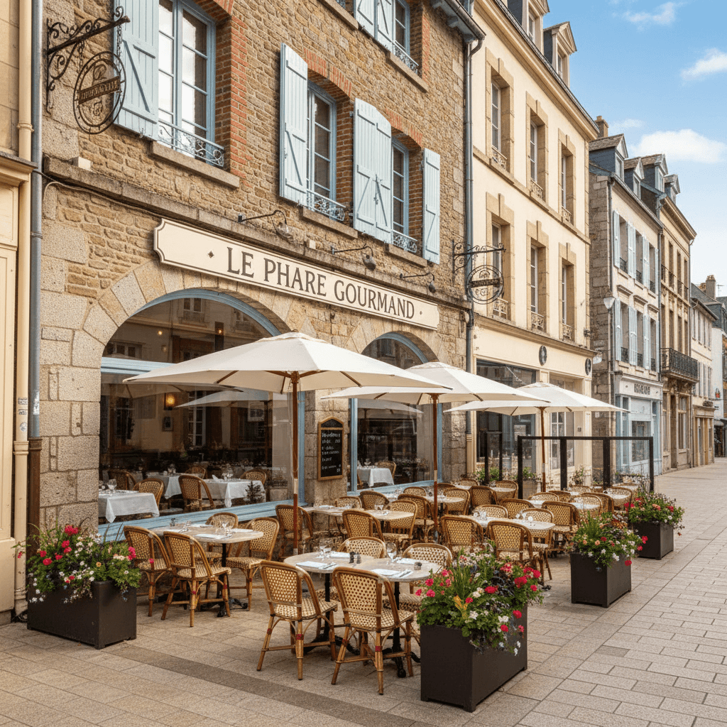 Restaurant 58m² à Le Havre : terrasse - extraction