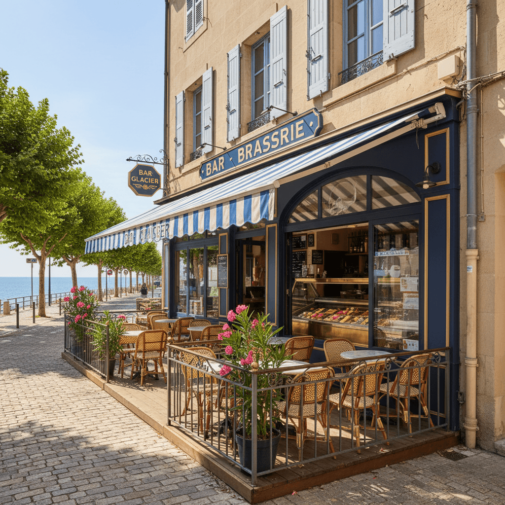 Bar-brasserie 150m² à Montpellier : terrasse - licence IV