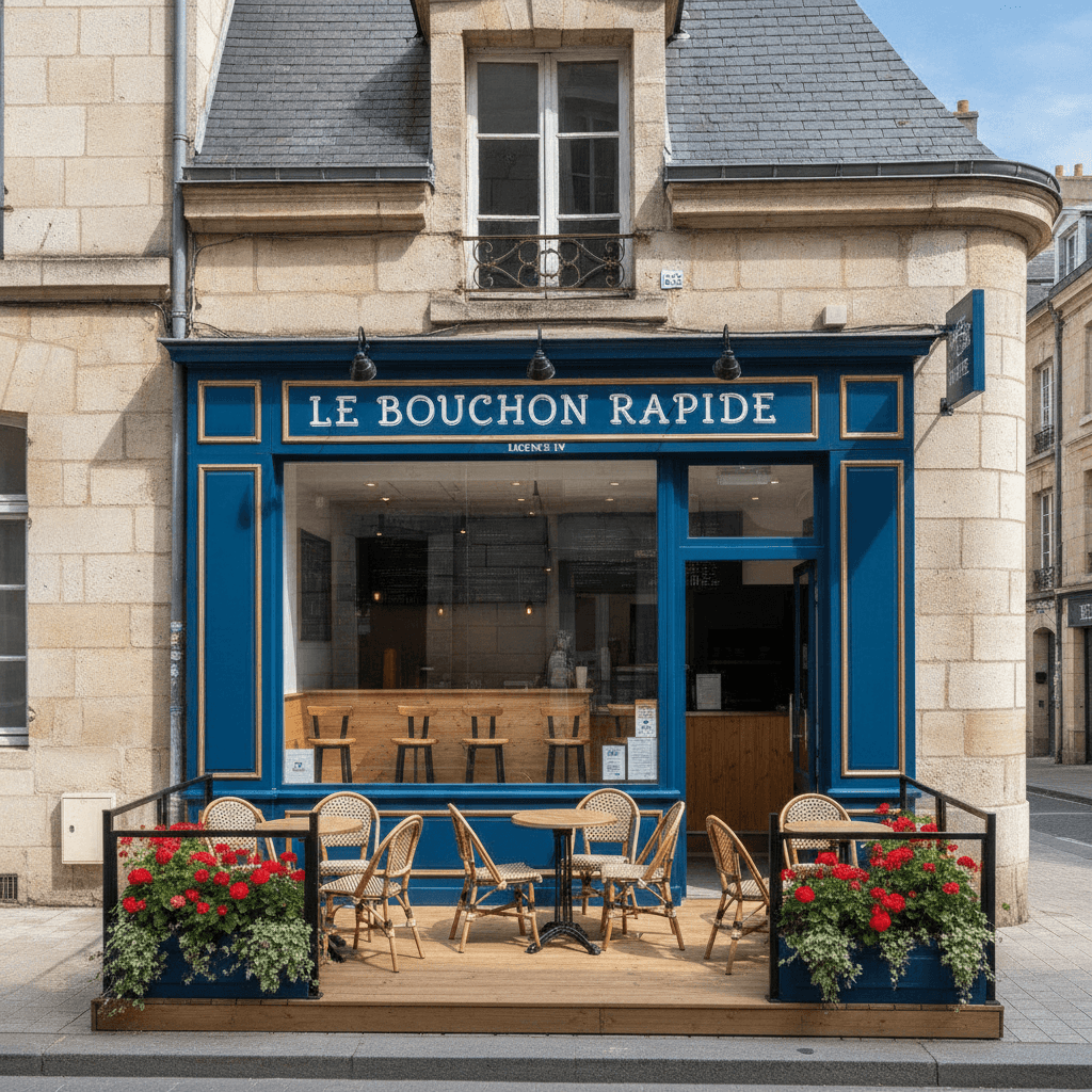 Fast-food à Nantes : terrasse - licence IV