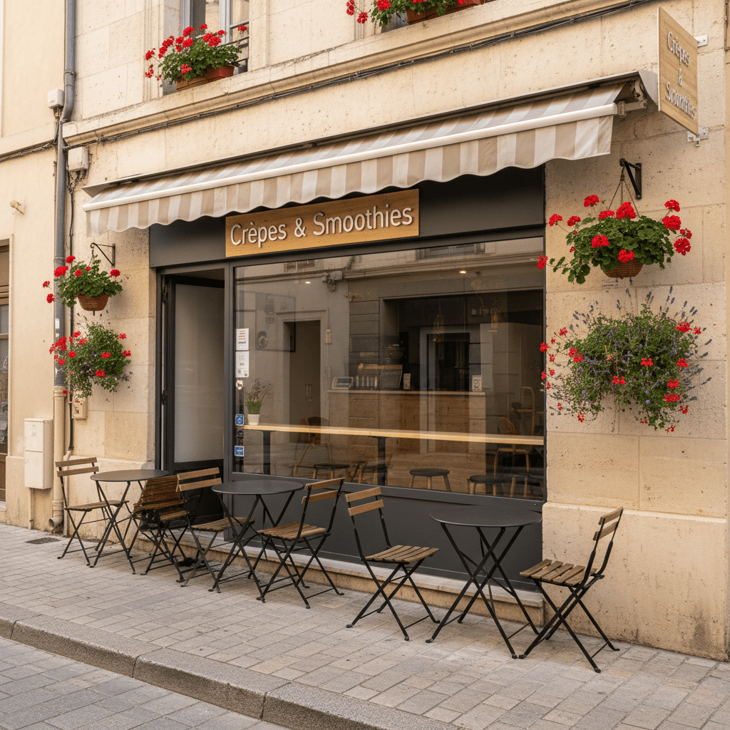 Snack 18m² à Nîmes : terrasse