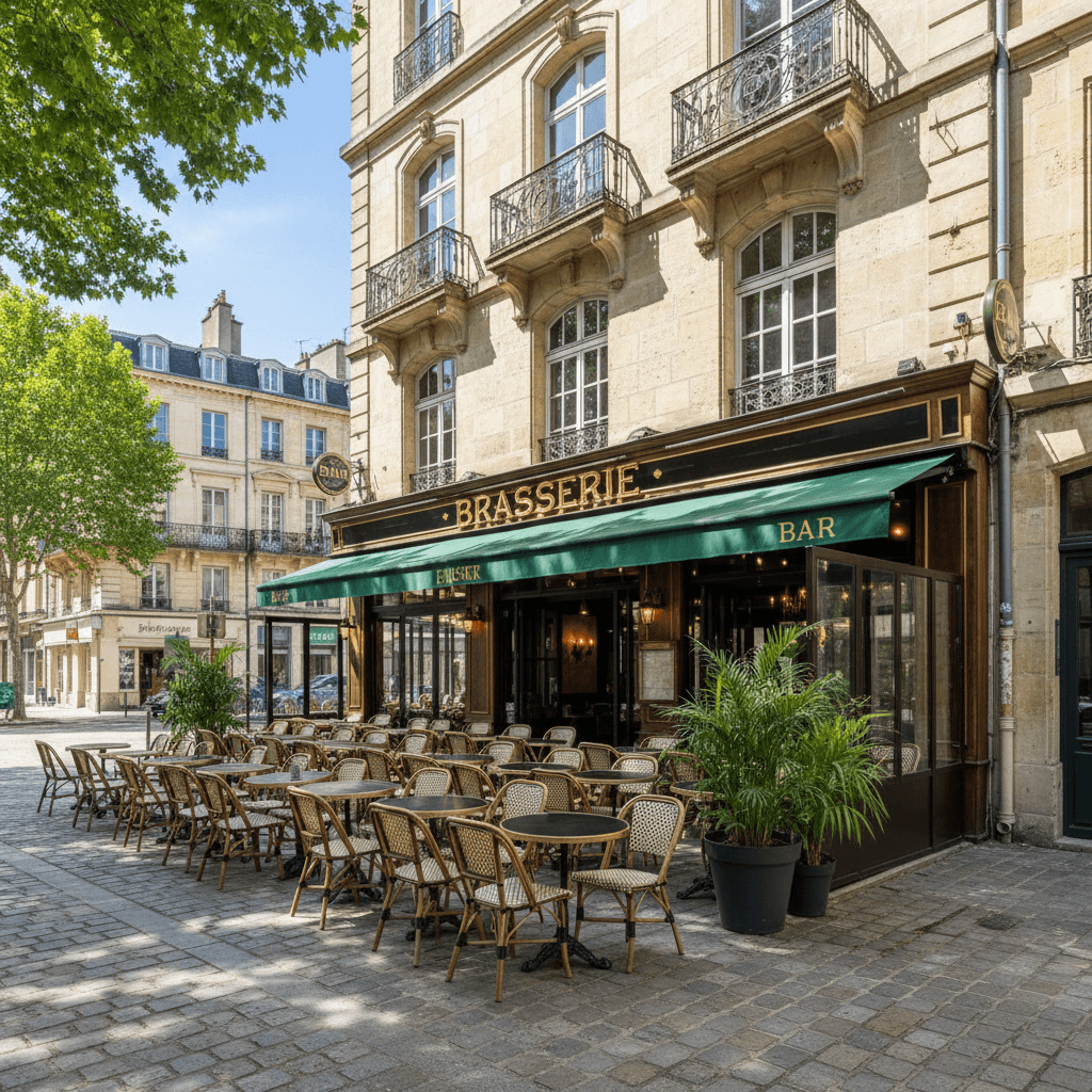 Bar-brasserie 650m² à Bordeaux : terrasse - licence IV