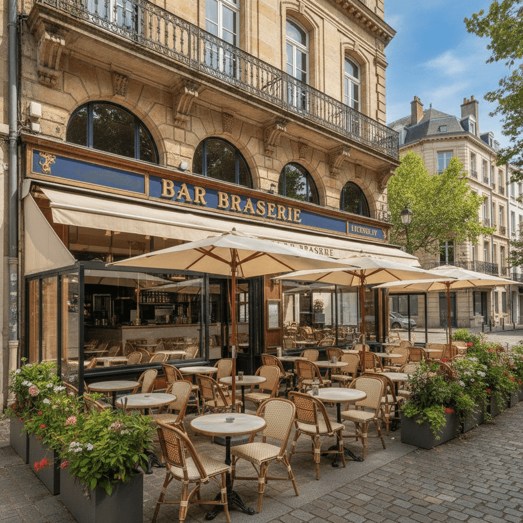 Bar-brasserie à Nantes : terrasse - licence IV