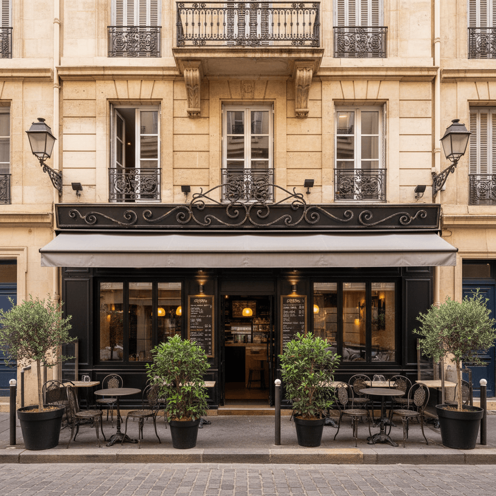 Fast-food à Marseille : terrasse - licence IV