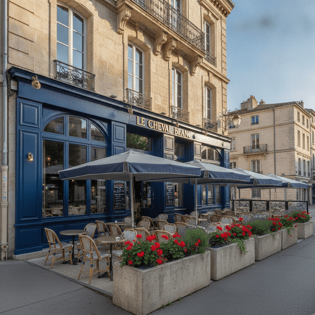 Bar-brasserie 400m² à Montpellier : terrasse - licence IV
