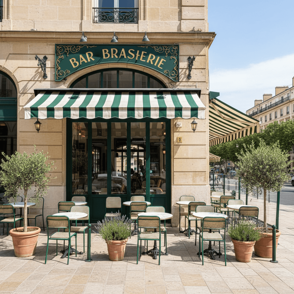 Bar-brasserie 31m² à Montpellier : terrasse - licence IV