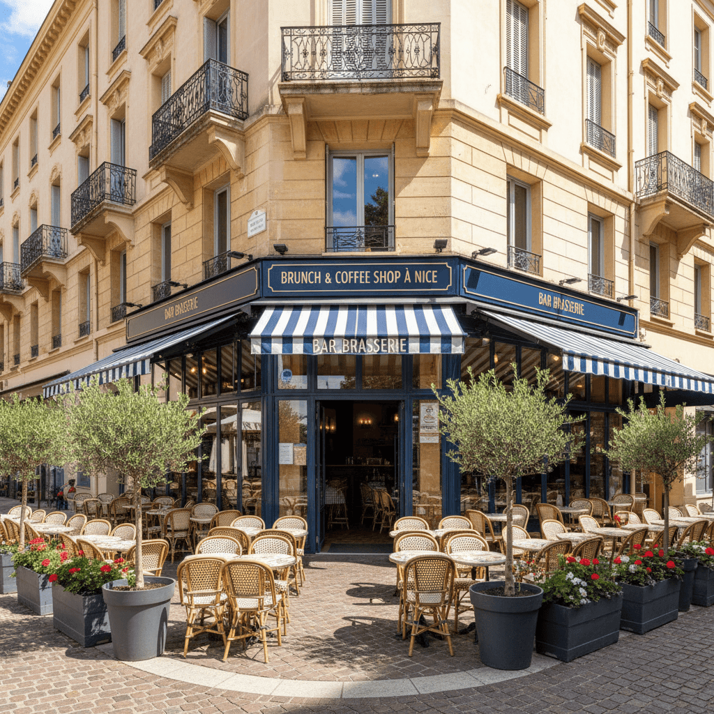 Bar-brasserie à Nice : terrasse