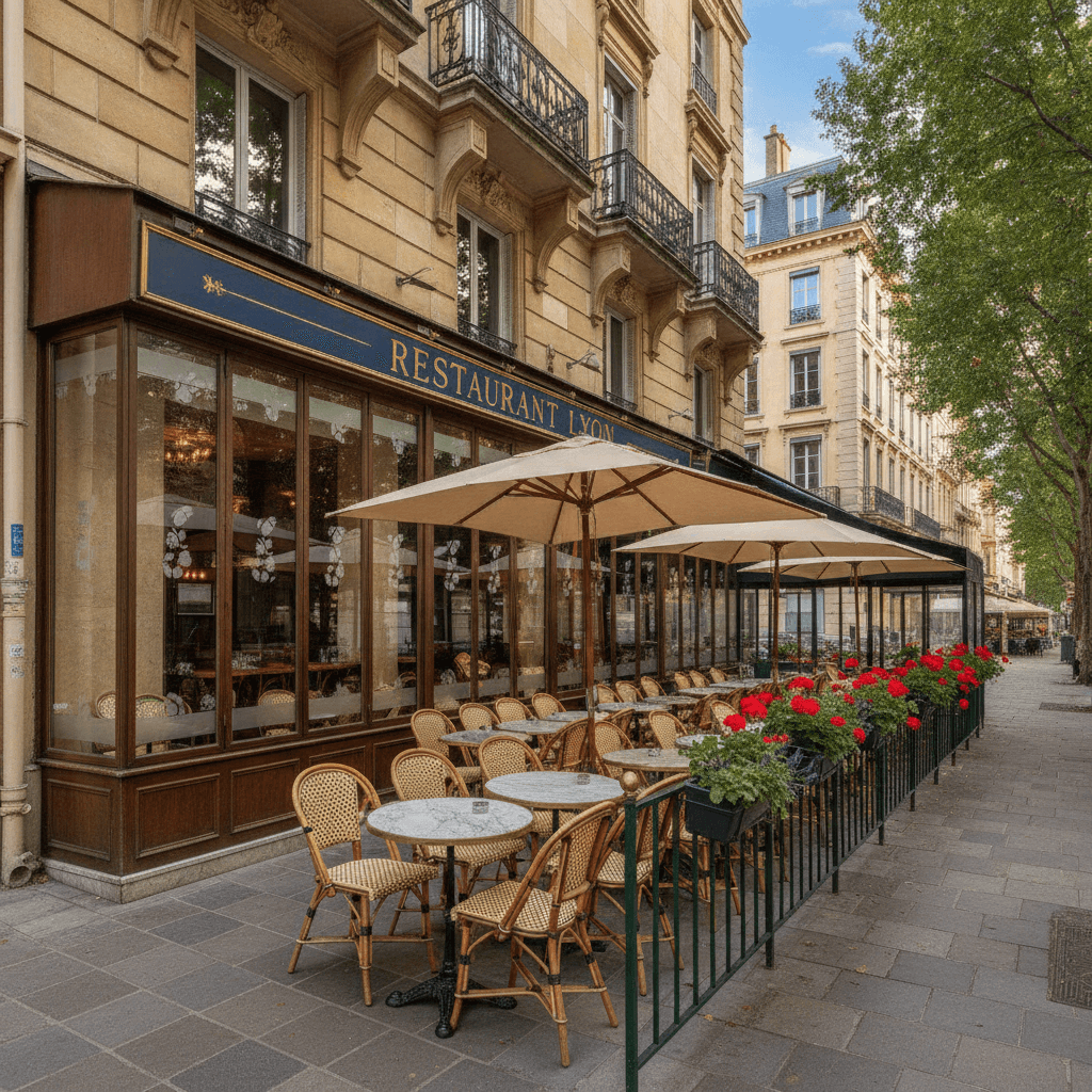 Restaurant 139m² à Lyon : terrasse - licence IV