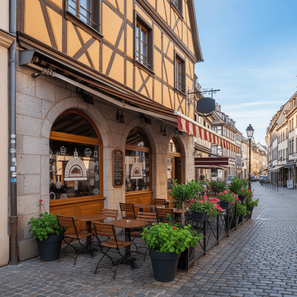 Fast-food à Strasbourg : terrasse - licence IV