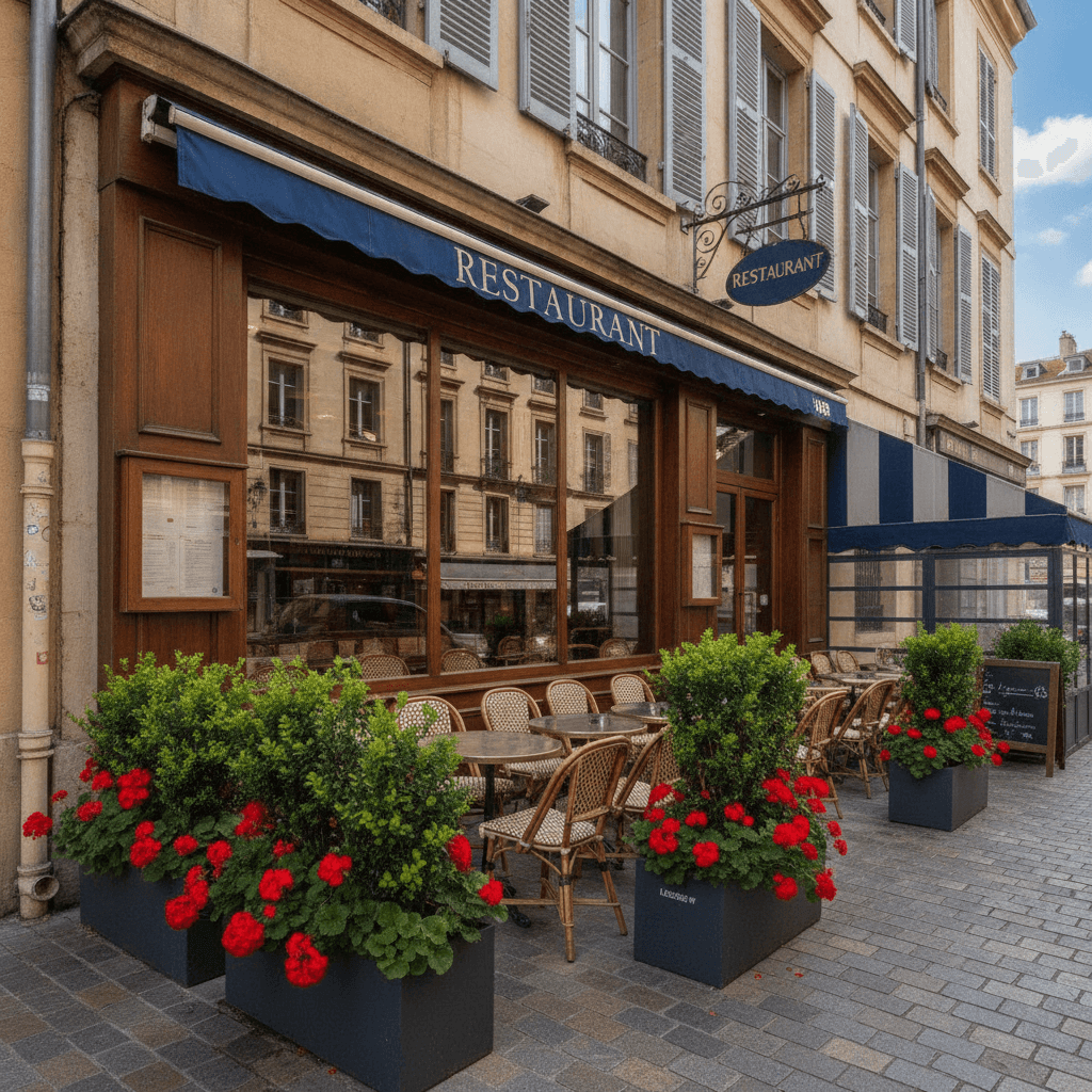 Restaurant 125m² à Lyon : terrasse - licence IV