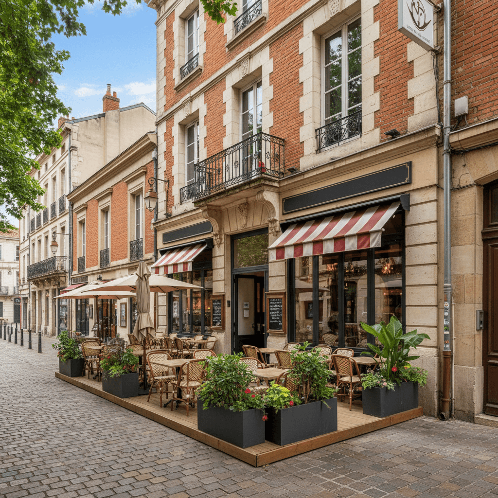 Restaurant 350m² à Toulouse : terrasse - extraction