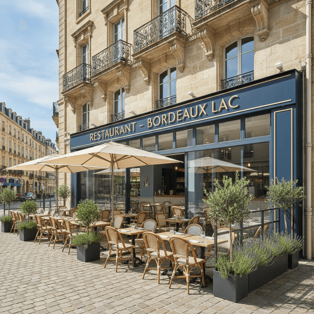 Restaurant 50m² à Bordeaux : terrasse - licence IV