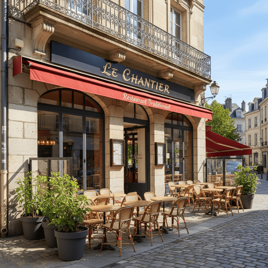 Restaurant à Rennes : terrasse - extraction