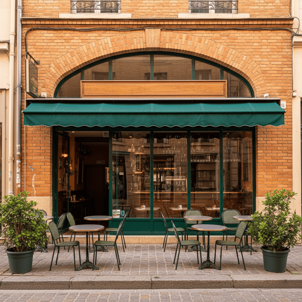 Bar-brasserie 67m² à Toulouse : terrasse - licence IV