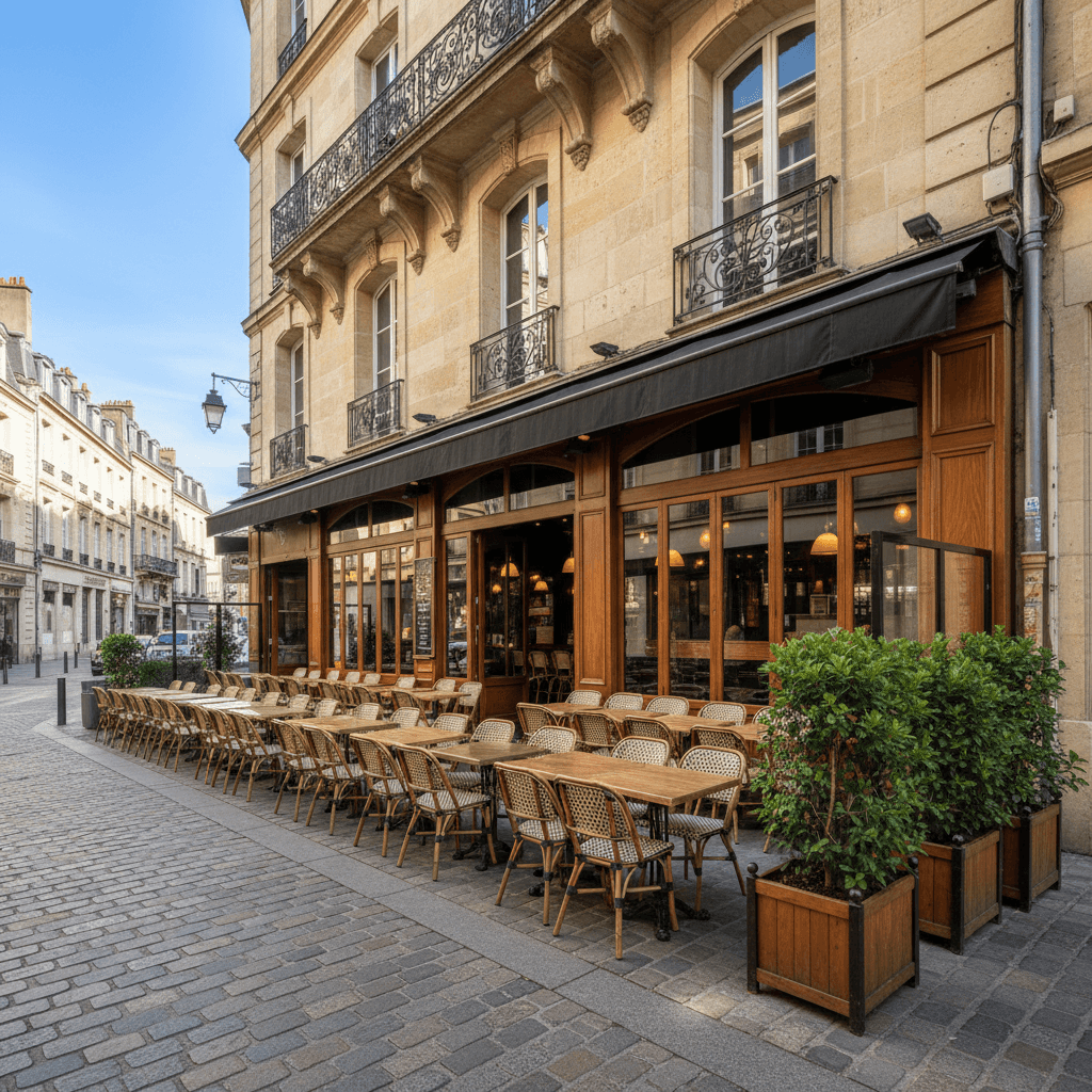 Restaurant 58m² à Bordeaux : terrasse - licence IV