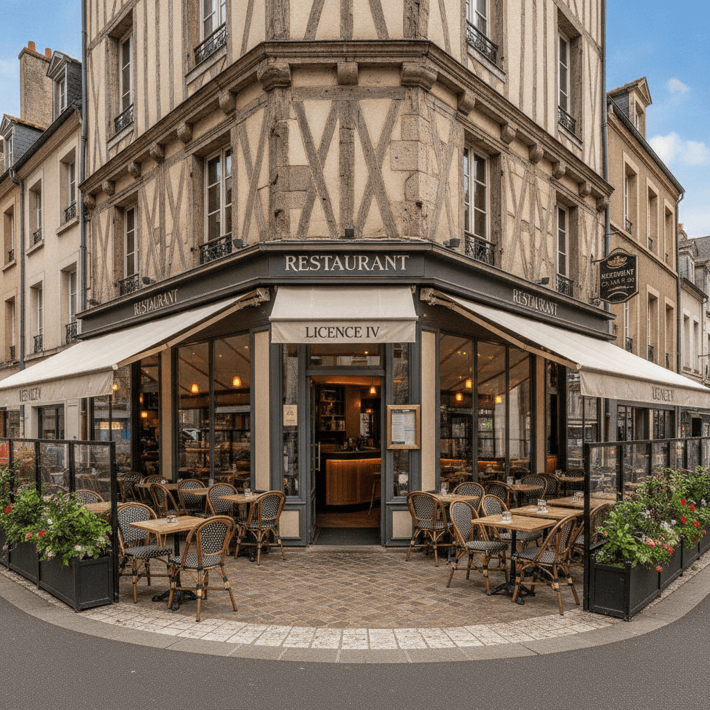 Restaurant à Rouen : terrasse - licence IV