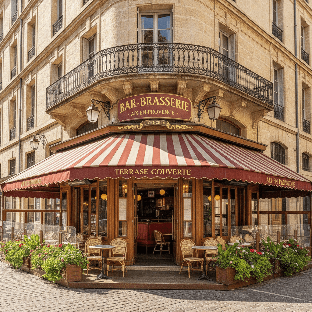 Bar-brasserie 380m² à Aix-En-Provence : terrasse - licence IV