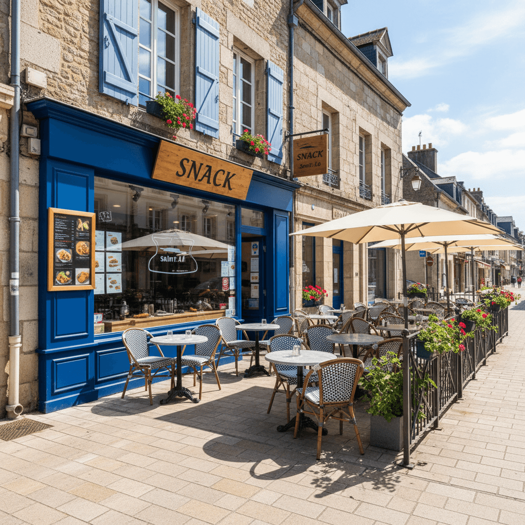 Snack 45m² à Saint-Lô : terrasse - licence IV