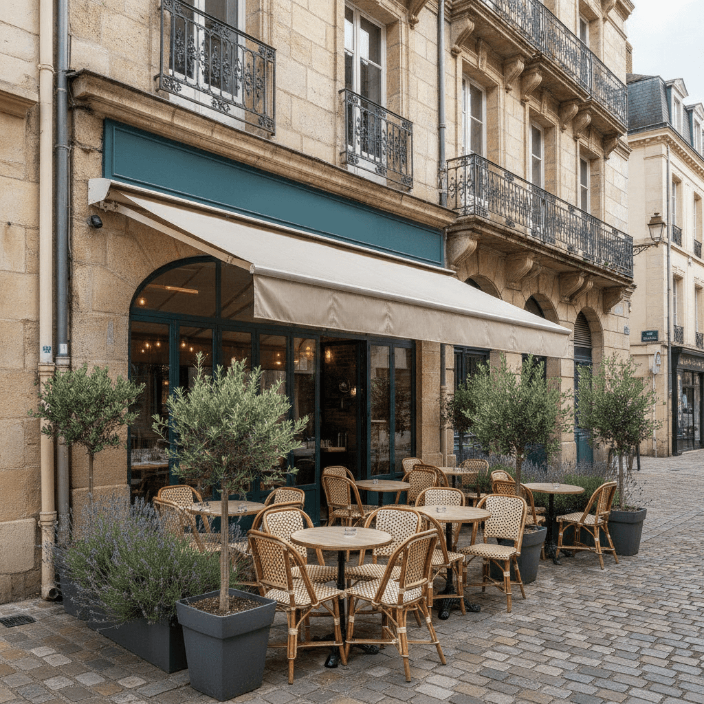 Restaurant 60m² à Angers : terrasse - extraction