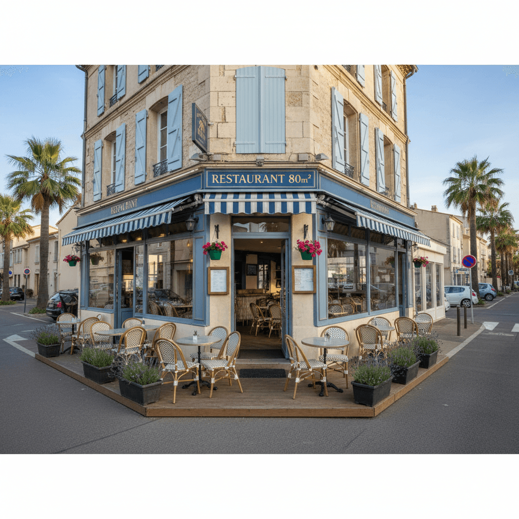 Restaurant 80m² à Six-Fours-Les-Plages : terrasse - licence IV