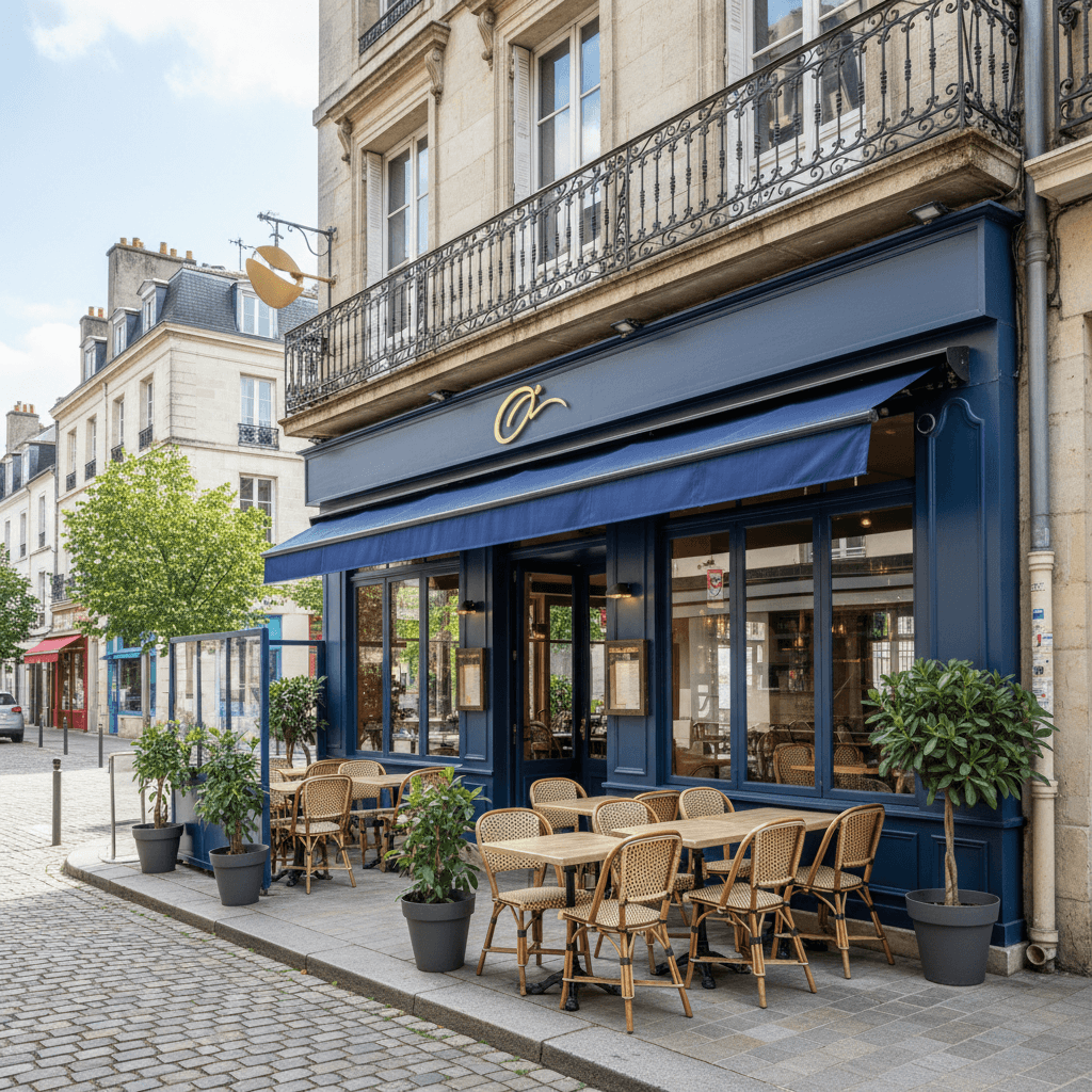 Restaurant 90m² à Nantes : terrasse - extraction