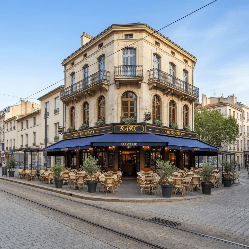 Bar-brasserie 30m² à Montpellier : terrasse - licence IV