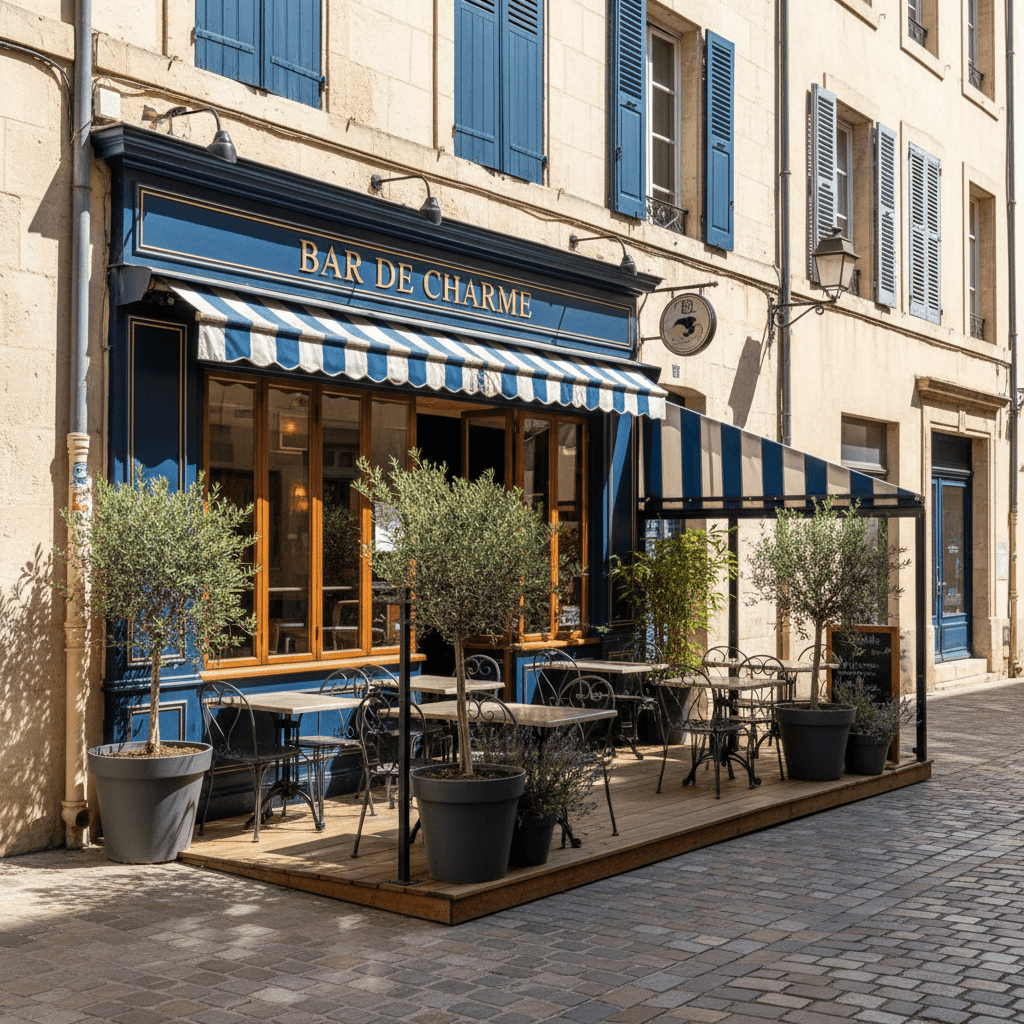 Bar-brasserie 40m² à Montpellier : terrasse - licence IV