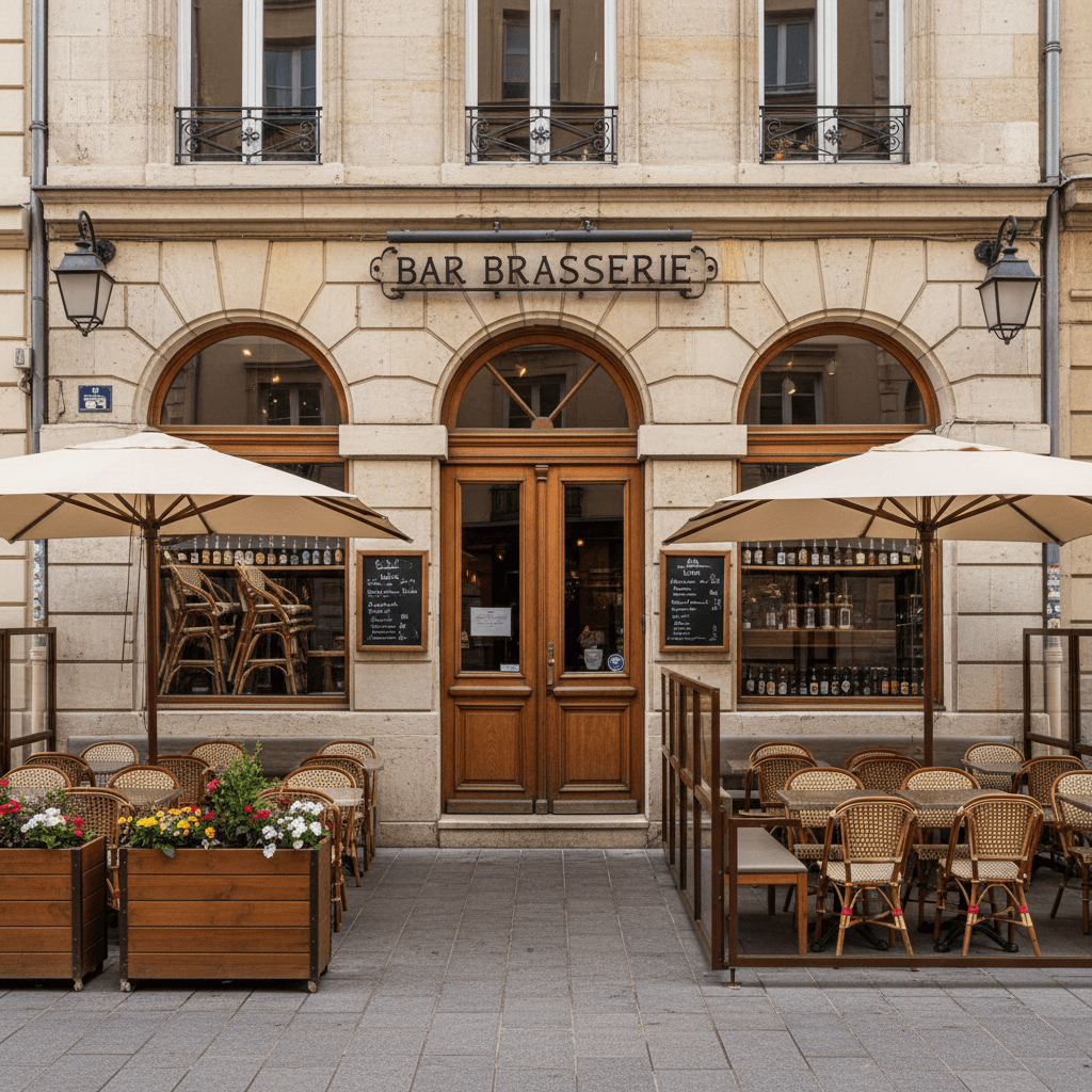 Bar-brasserie à Lyon : terrasse - licence IV