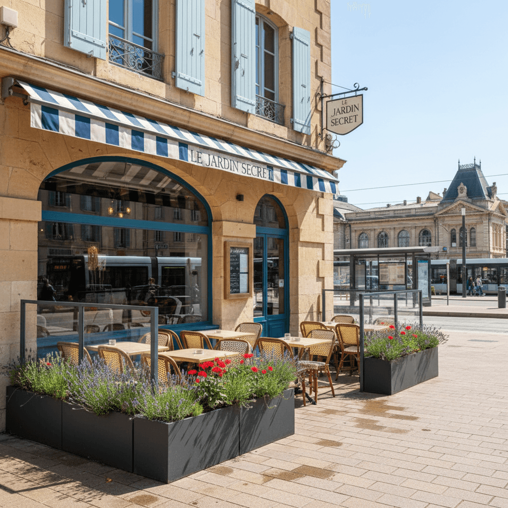 Restaurant 90m² à Montpellier : terrasse - extraction
