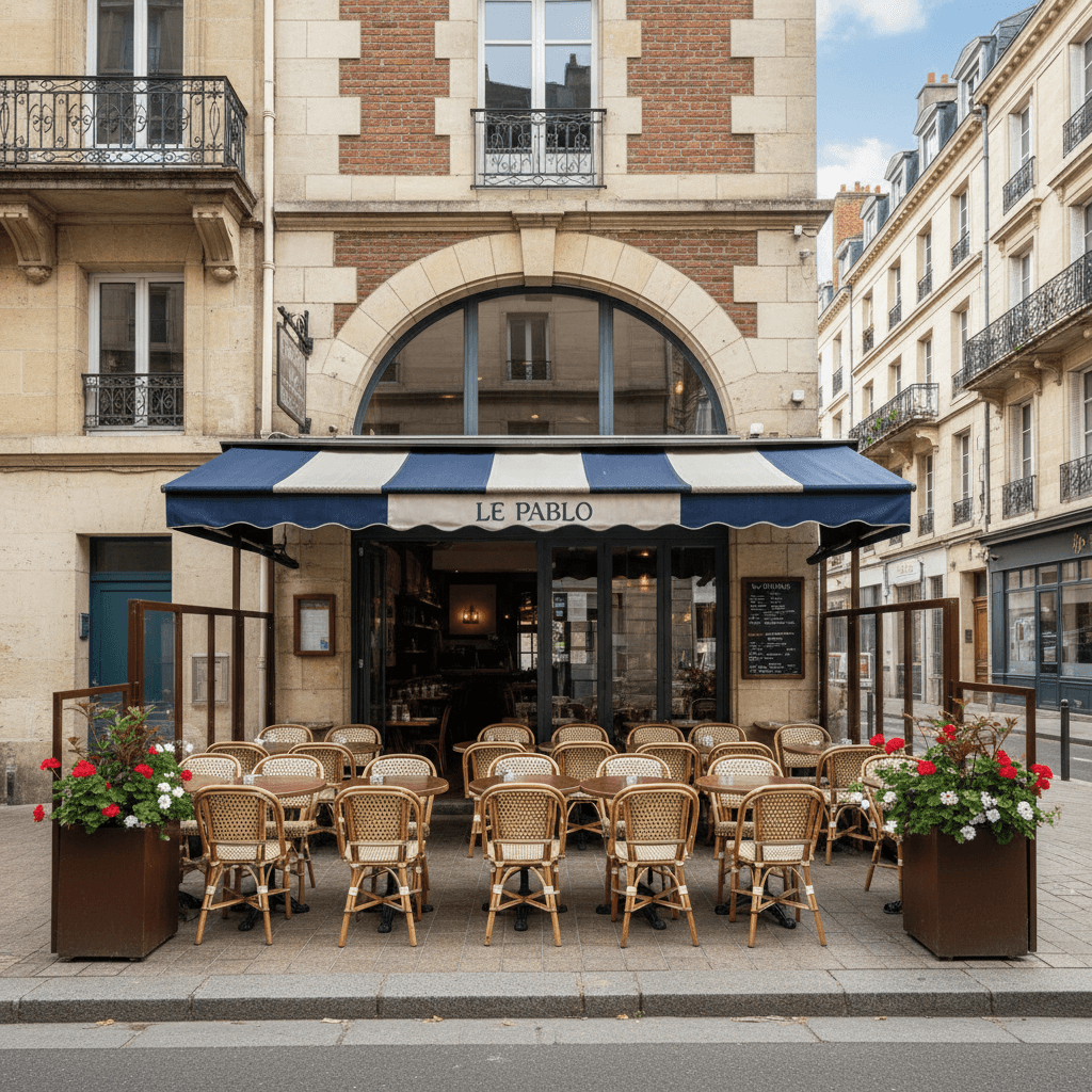 Restaurant 162m² à Nantes : terrasse - extraction