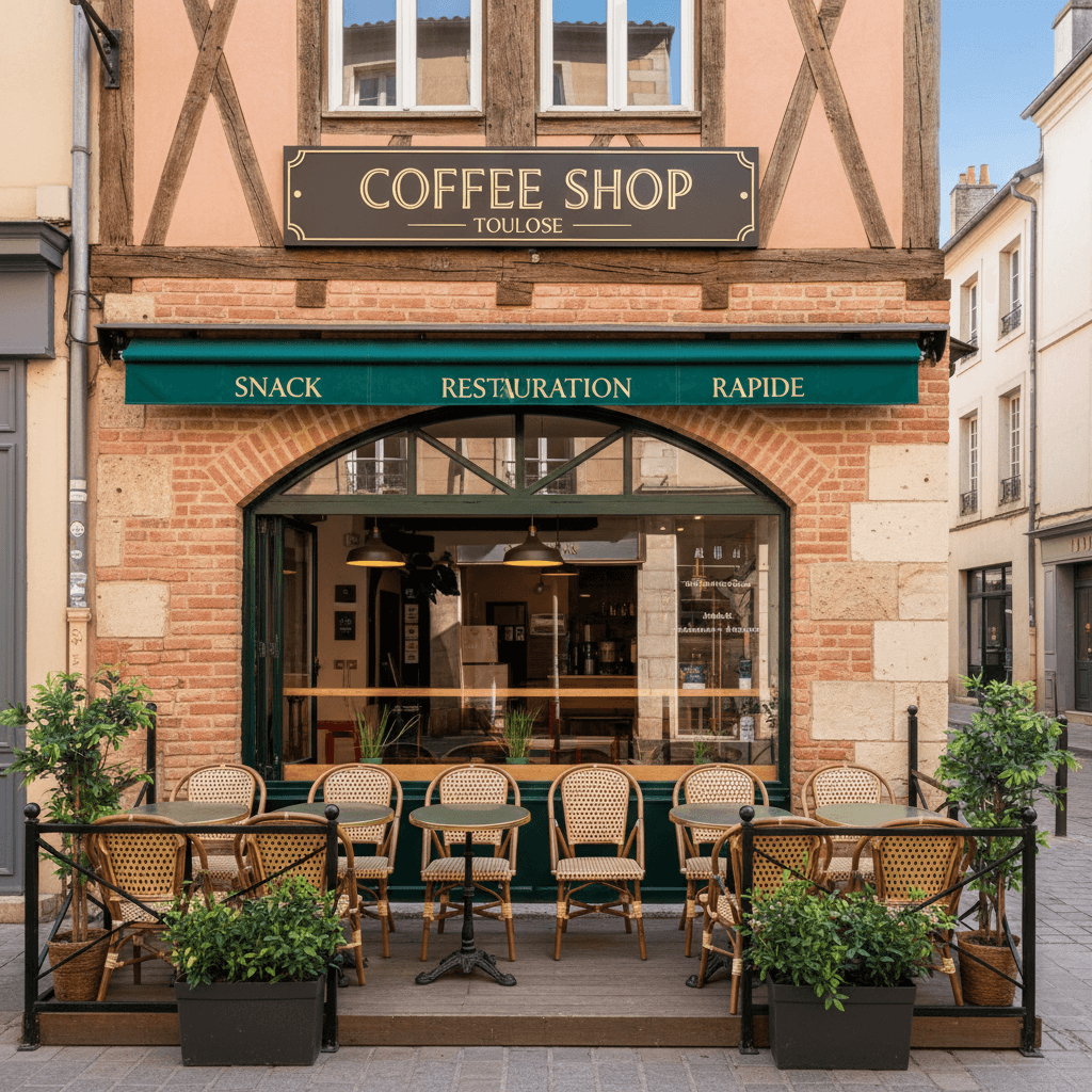 Snack 120m² à Toulouse : terrasse