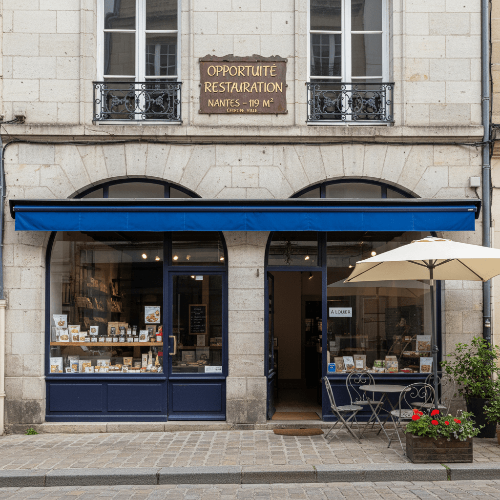 Fast-food 119m² à Nantes : terrasse - licence IV