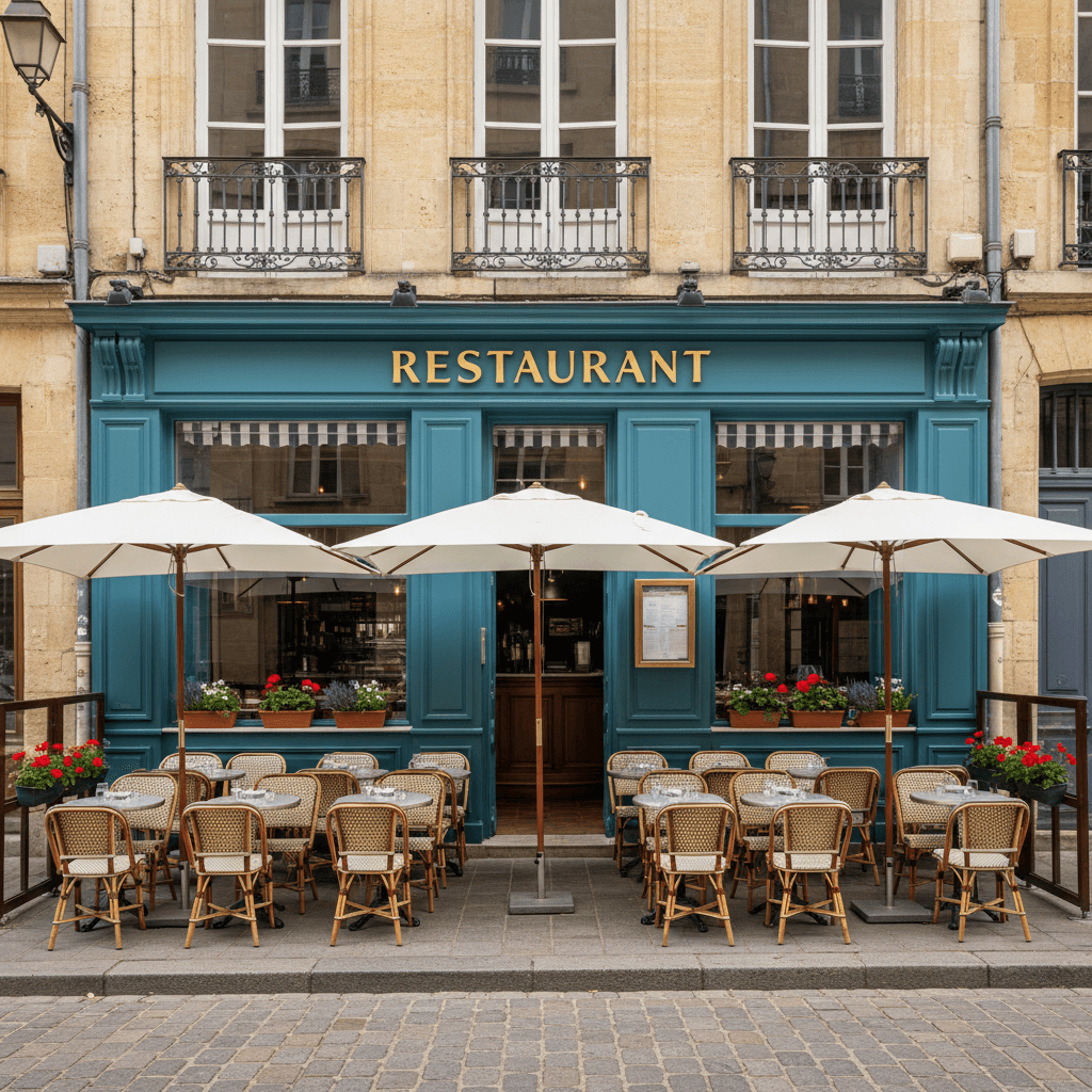 Restaurant à Bordeaux : terrasse - extraction