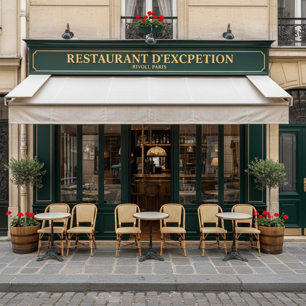 Restaurant d'Exception à Rivoli, Paris