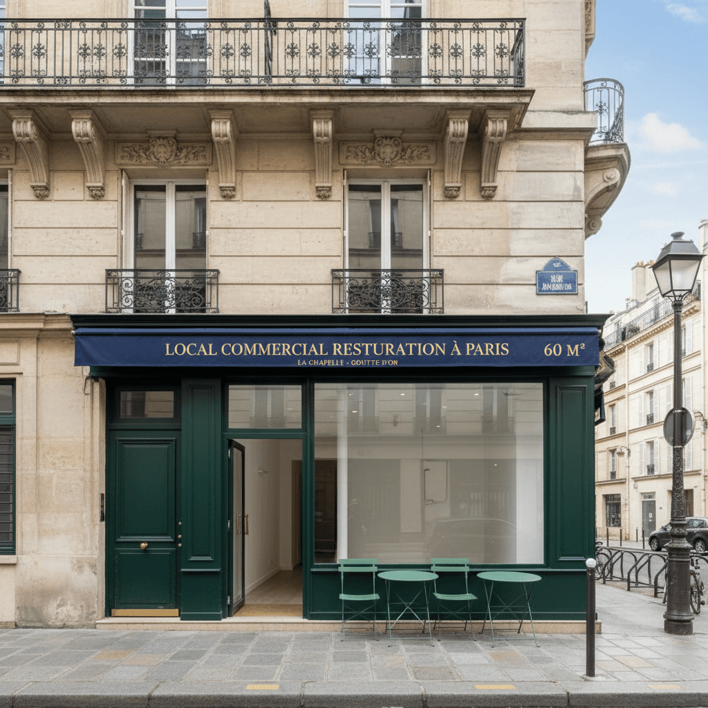 Local Commercial Restauration à Paris - 60 m²